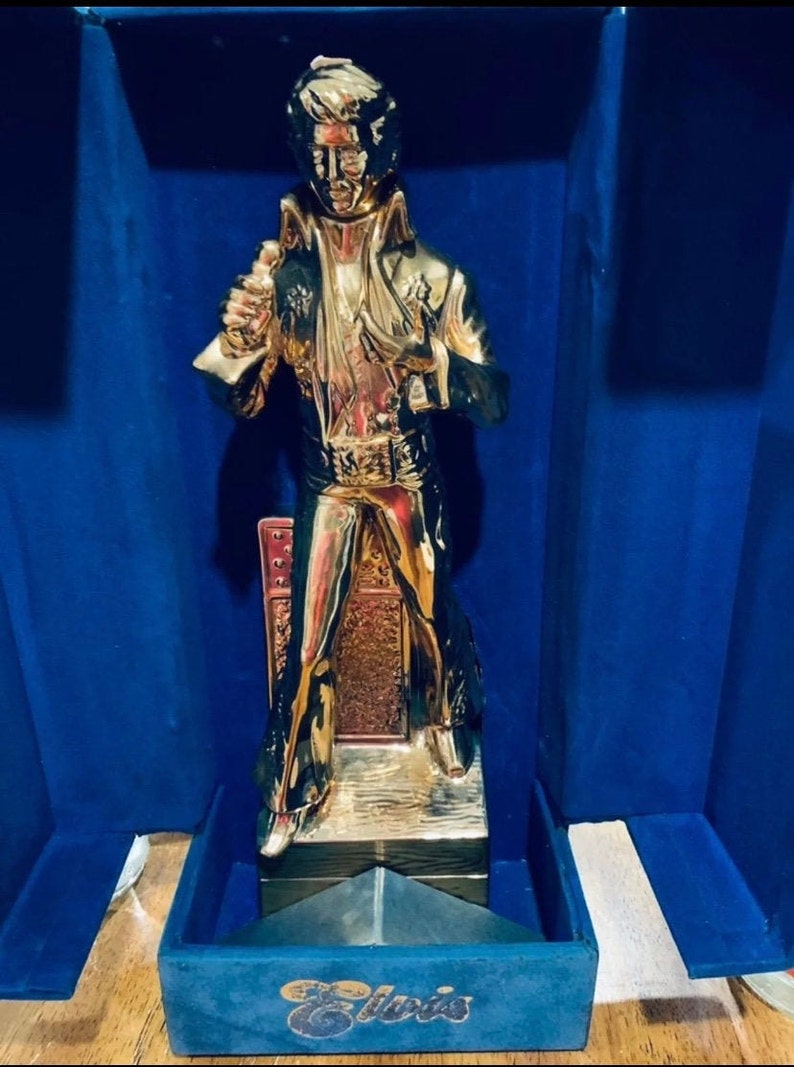 Vintage Elvis Gold Edition 1977 Liquor Decanter/music Box W/ Etsy