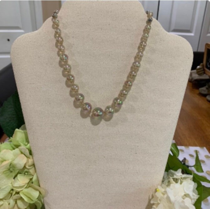 Vintage Soap Bubble Beaded Necklace - Etsy