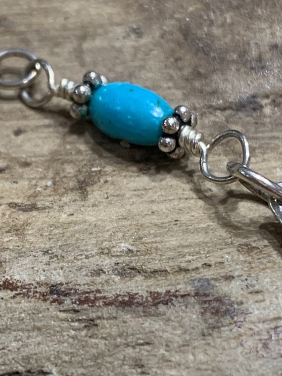 Vintage Estate Sterling Silver and Turquoise Bead… - image 7