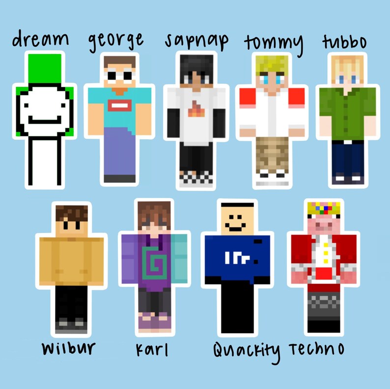 dream smp skin stickers etsy