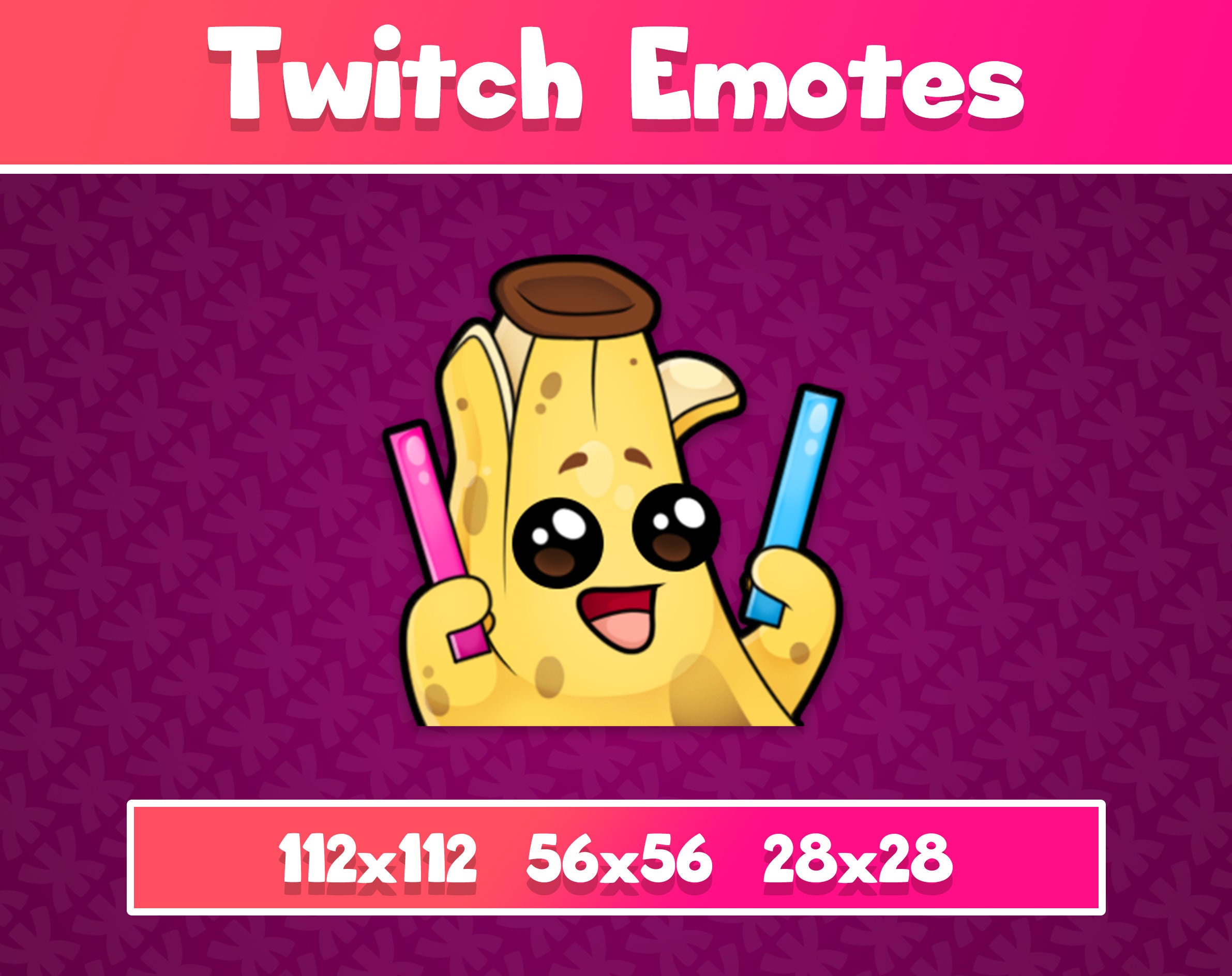 Banana Cheer Emote Twitch Etsy Denmark