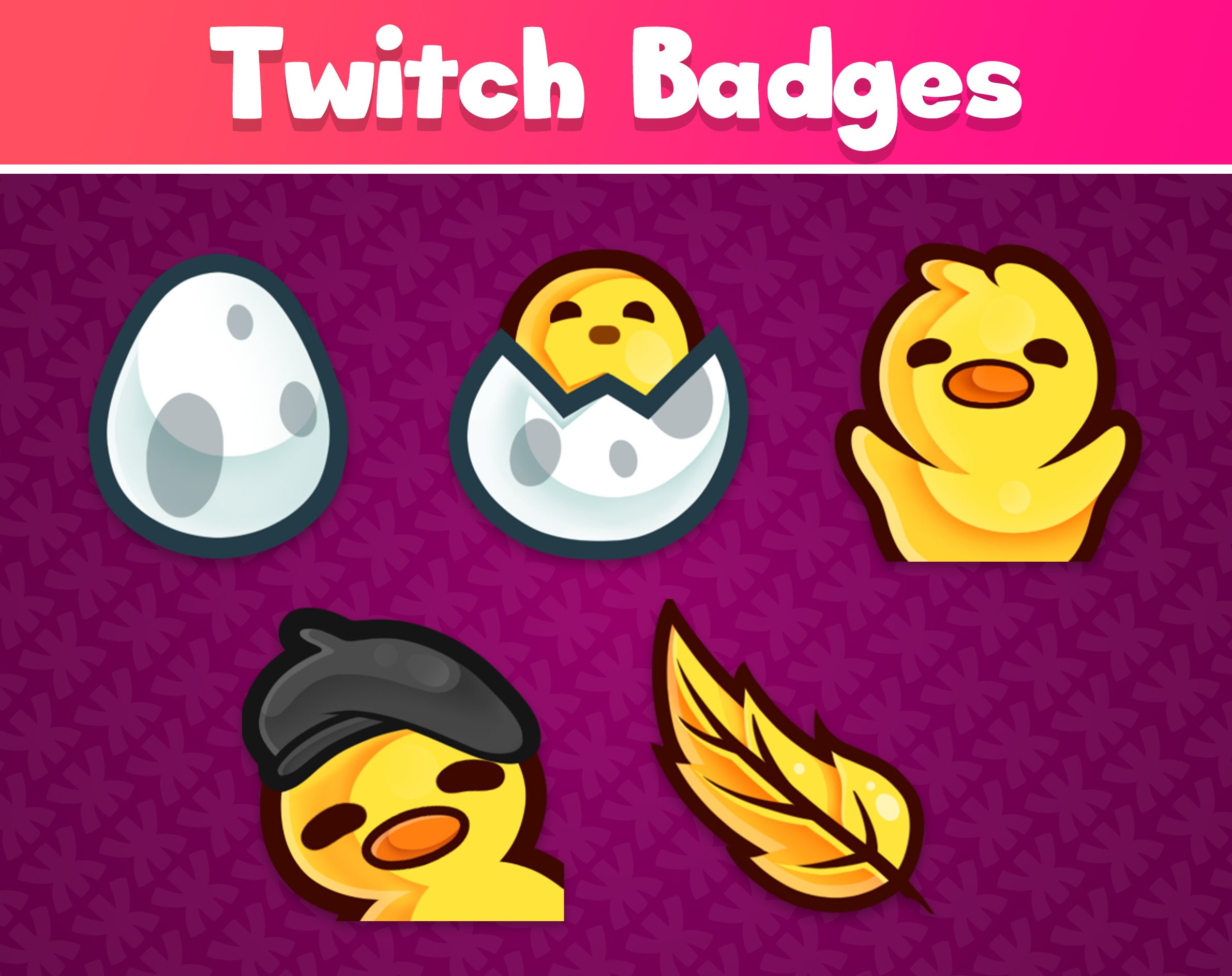 Duck Eggs Twitch Sub / Cheer Bit Badges Etsy