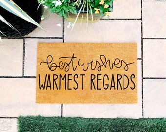 Schitts Creek Doormat | Best Wishes Warmest Regards, Funny Welcome Mat