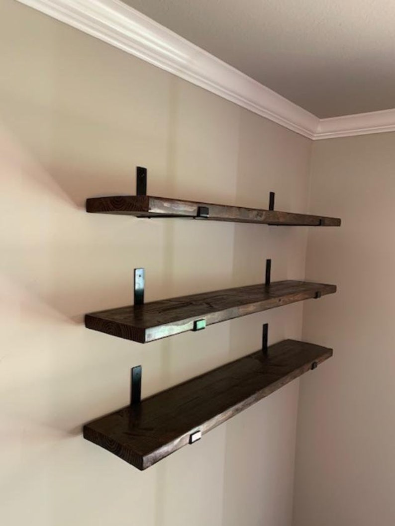 Wooden Shelves. Floating Shelves. Modern Farmhouse. Etsy
