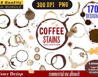 Download Coffee Stain Clipart With Photos Etsy