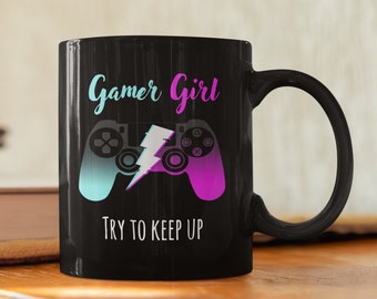 Gamer Mädchen Grafik Becher