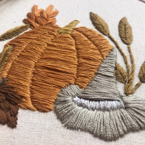 Witching Hour 6 Finished Embroidery Hoop Autumnal Fall Collection image 6