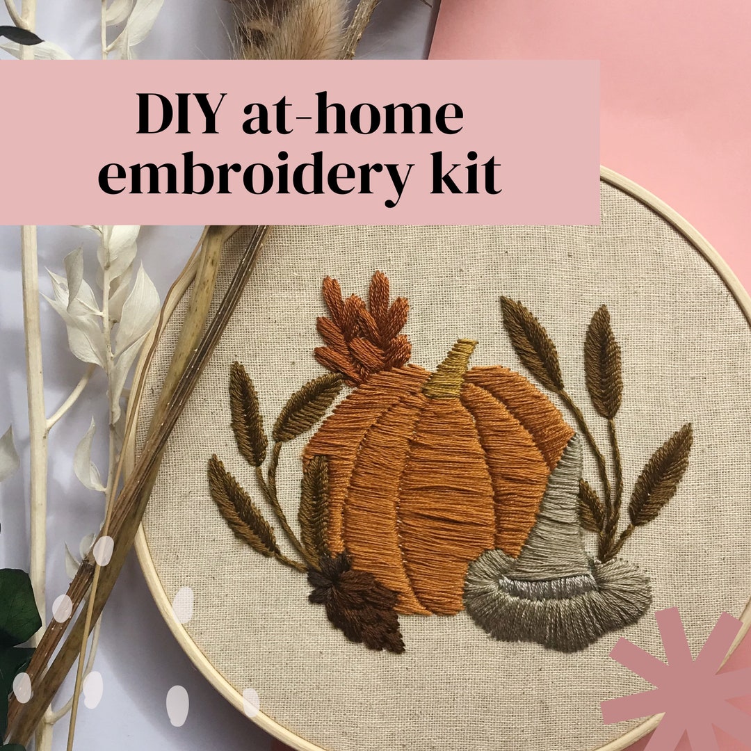DIY Starter Embroidery Kit Fall Embroidery Kit With Beginners