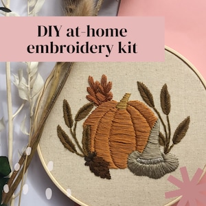 DIY Starter Embroidery Kit | Fall Embroidery Kit with Beginners Instructions | Halloween Autumn Collection