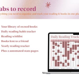 Book Tracker Spreadsheet | Digital Reading Log | Google Sheets image 2