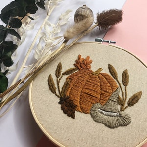 Witching Hour 6 Finished Embroidery Hoop Autumnal Fall Collection image 7