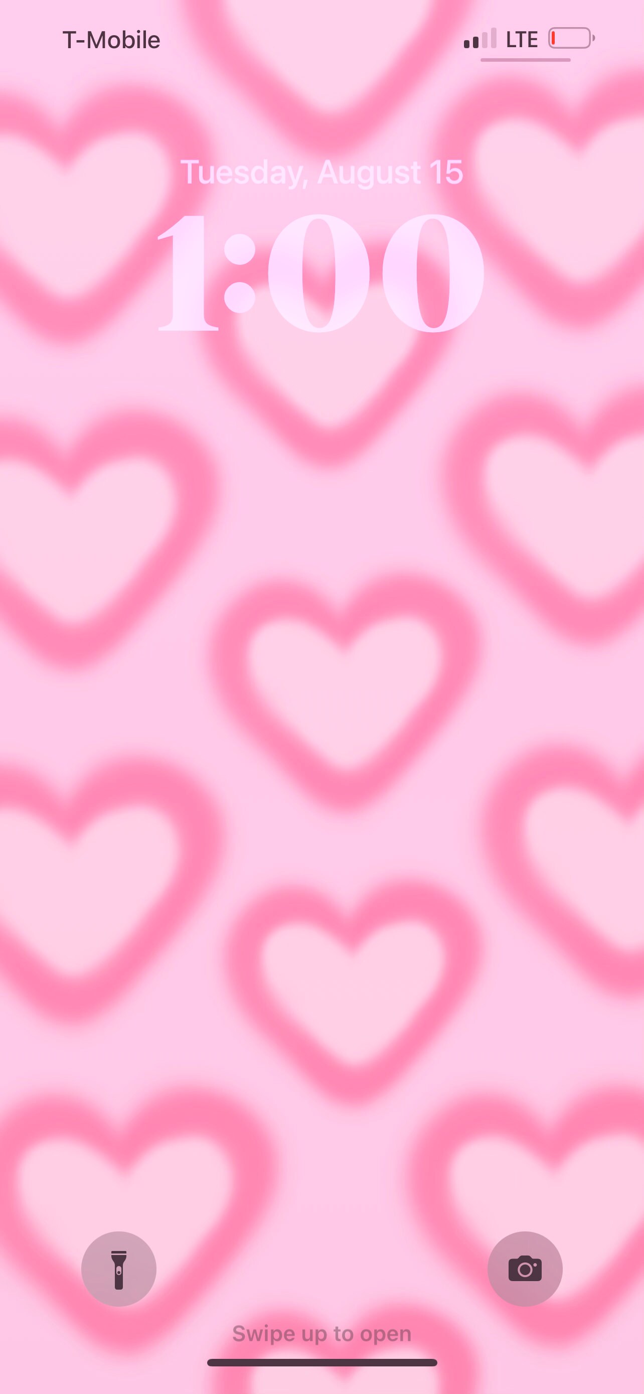 Pink Gradient Hearts Wallpaper Instant Download, Digital Wallpaper