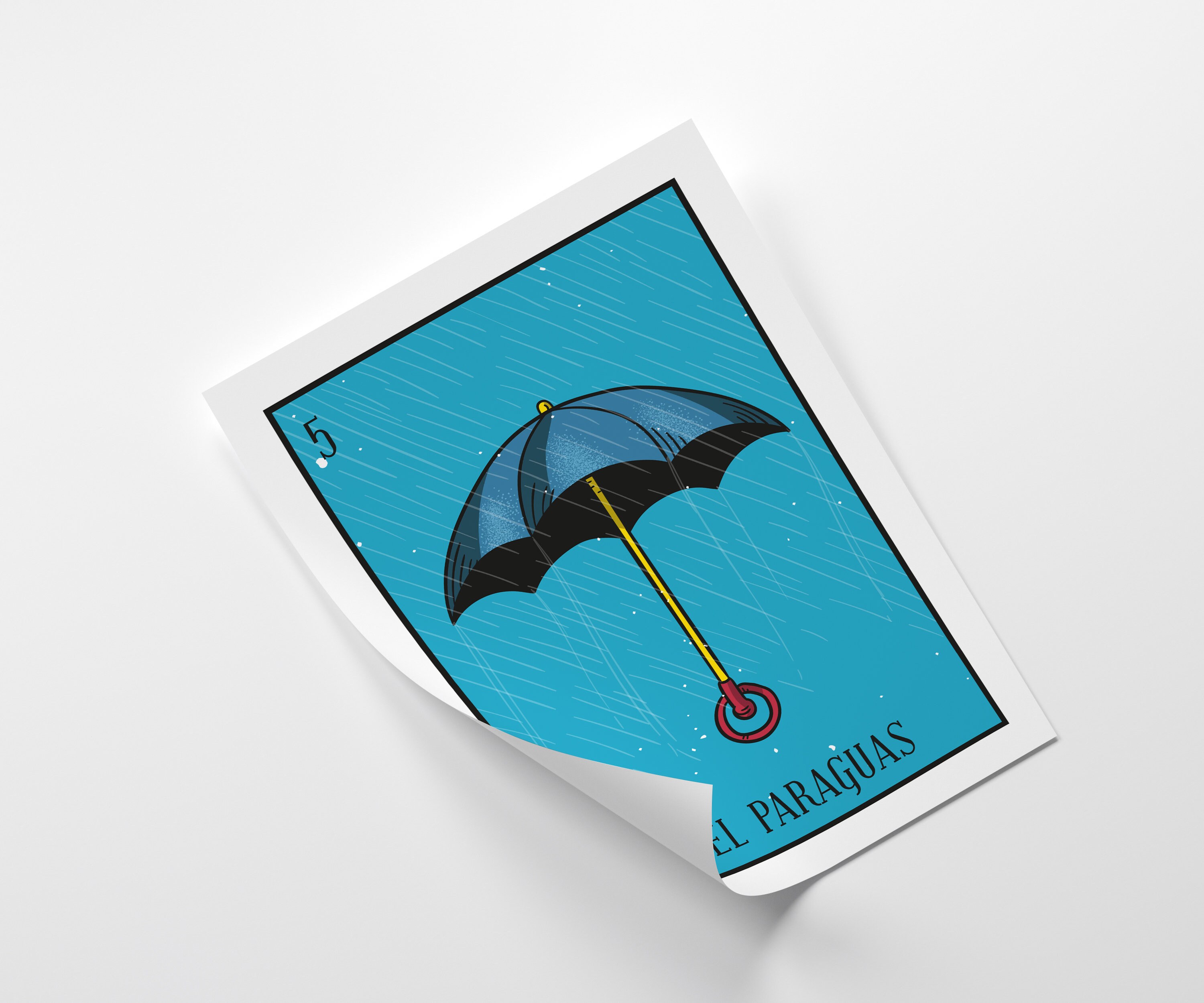 Loteria Poster - El Paraguas, Mexican Printable Artwork *DIGITAL