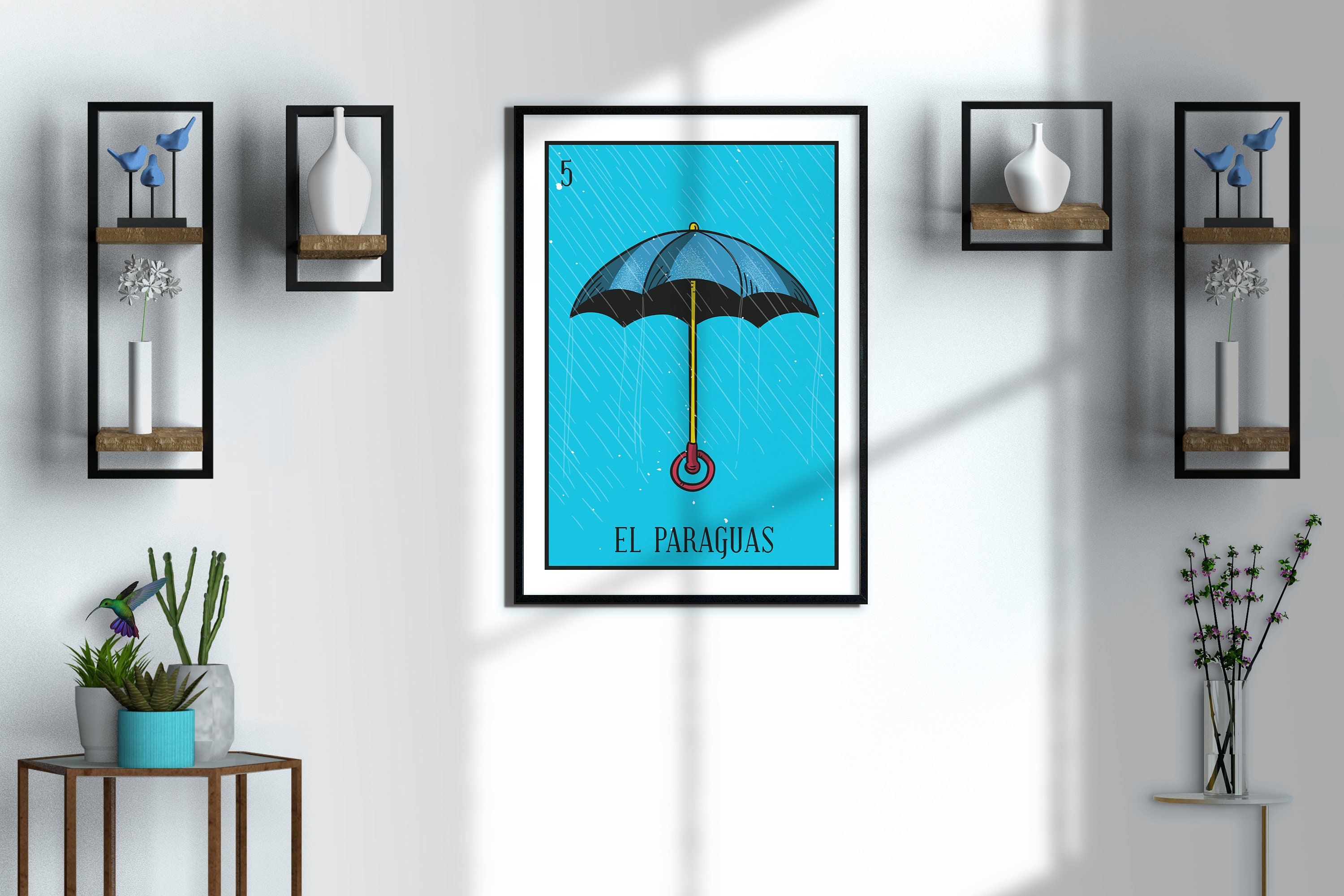 Loteria Poster - El Paraguas, Mexican Printable Artwork *DIGITAL