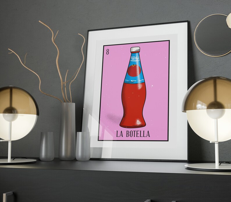 Loteria Poster La Botella Mexican Printable Artwork Etsy UK