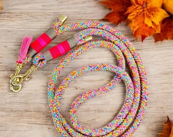 Colorful Neon Pink Phone Necklace | Cord Phone Strap | Crossbody Phone Strap | iPhone & Samsung | Adjustable | Boho Flower Power | Gift for Fr