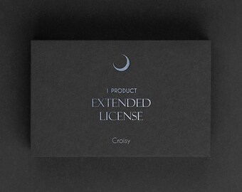Extended license 1 product Commercial License by Croisy