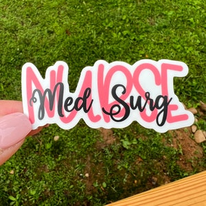 Medical surgical nurse sticker , nursing sticker, waterproof sticker