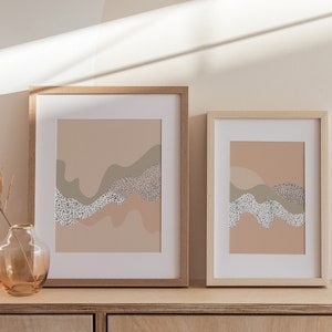 Neutral Abstract Wall Art Set of 2,Mid Century Modern Art Print,Digital Download,Minimalist Print,Boho Wall Art,Nature Printable Wall Art