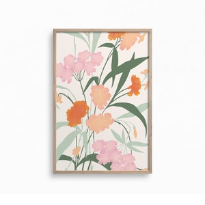 Downloadable Art Print,Flower Market Print,Trendy Wall Print,Floral Digital Print,Spring Summer Printable Art,Vintage Inspired Art