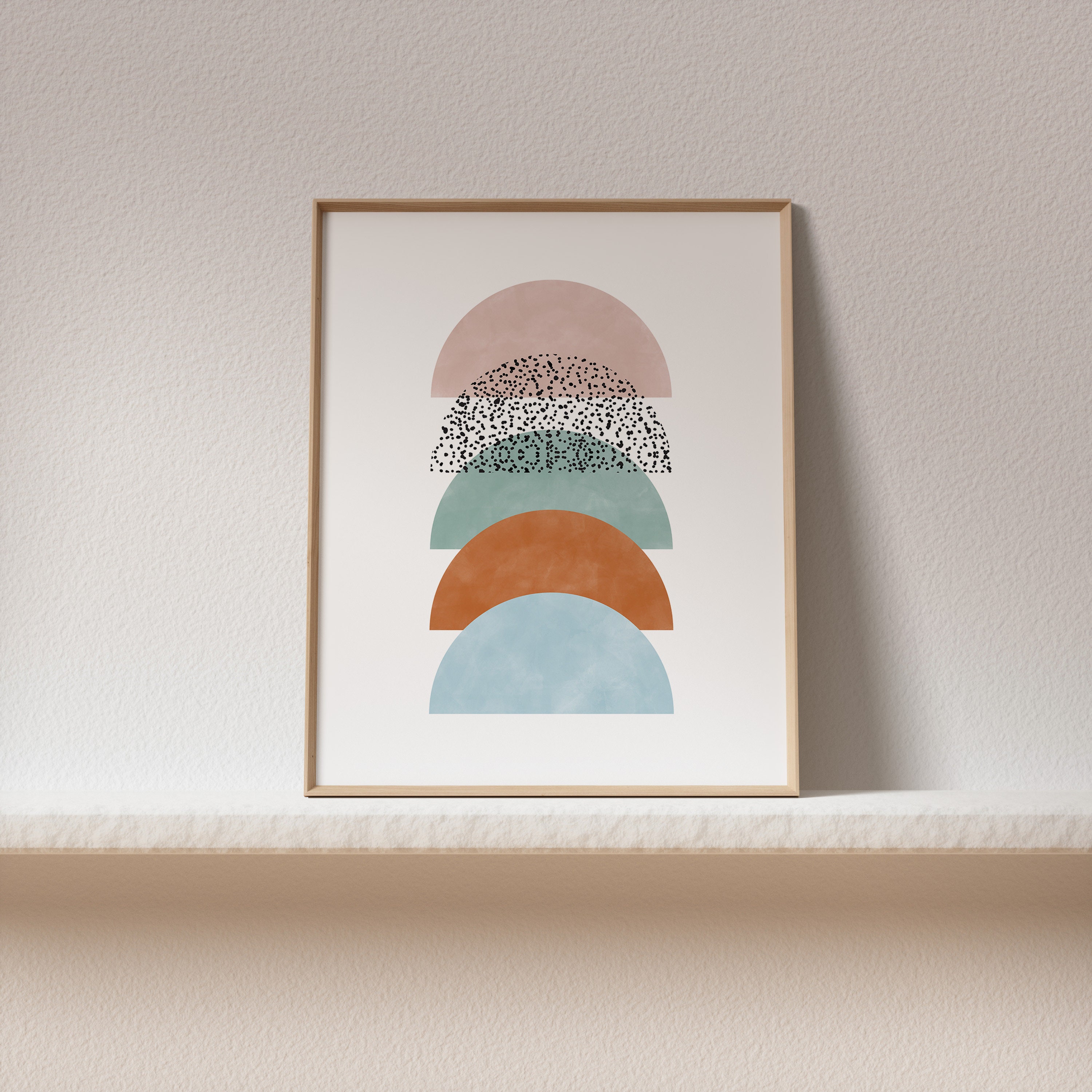 502mh47〇個性的な柄 付下げ 抽象柄 動物 植物 市松模様 黒〇美品 Semi Circle Printable Art,downloadable Geometric Art Print