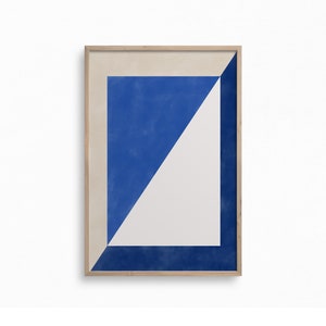 Downloadable Abstract Art Print,Geometric Printable Art,Blue and White Wall Art,Minimalist painting,Large Minimal Artwork,Japandi Wall Decor