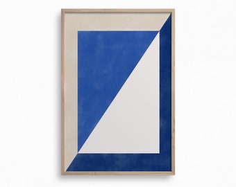 Downloadable Abstract Art Print,Geometric Printable Art,Blue and White Wall Art,Minimalist painting,Large Minimal Artwork,Japandi Wall Decor