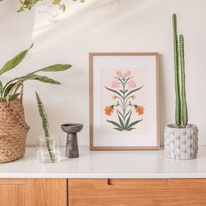 Vintage Inspired Art,Floral Digital Print,Downloadable Art Print,Spring Summer Printable Art,Flower Market Print,Trendy Boho Wall Print image 3