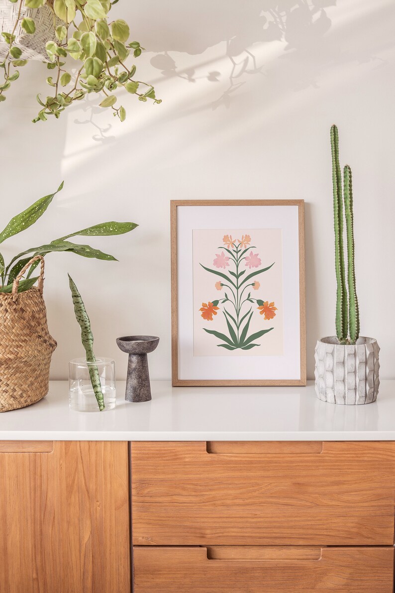 Vintage Inspired Art,Floral Digital Print,Downloadable Art Print,Spring Summer Printable Art,Flower Market Print,Trendy Boho Wall Print image 3