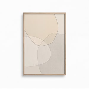 Abstract Shapes Print,Neutral Printable Art,Extra Large Wall Art,Minimalist Print,Downloadable geometric Poster,Modern Earth Tone Home Decor