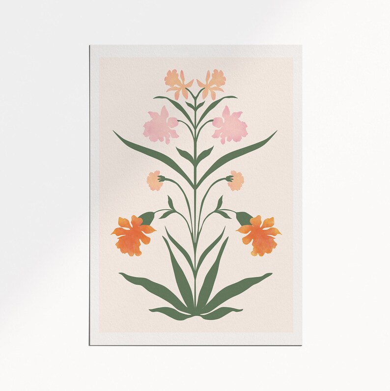 Vintage Inspired Art,Floral Digital Print,Downloadable Art Print,Spring Summer Printable Art,Flower Market Print,Trendy Boho Wall Print image 9