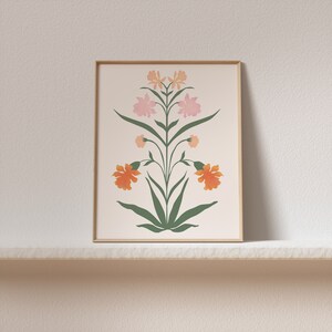 Vintage Inspired Art,Floral Digital Print,Downloadable Art Print,Spring Summer Printable Art,Flower Market Print,Trendy Boho Wall Print image 4