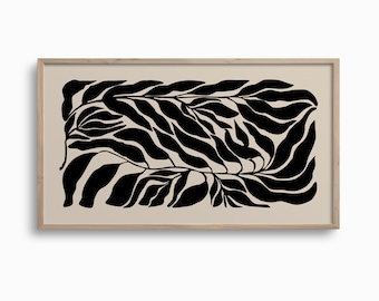 Samsung Frame TV Art,Arte Botânica,Arte Neutra para TV,Arte Bege Minimalista,Arte Boho Floral Mínima,Download de TV Digital
