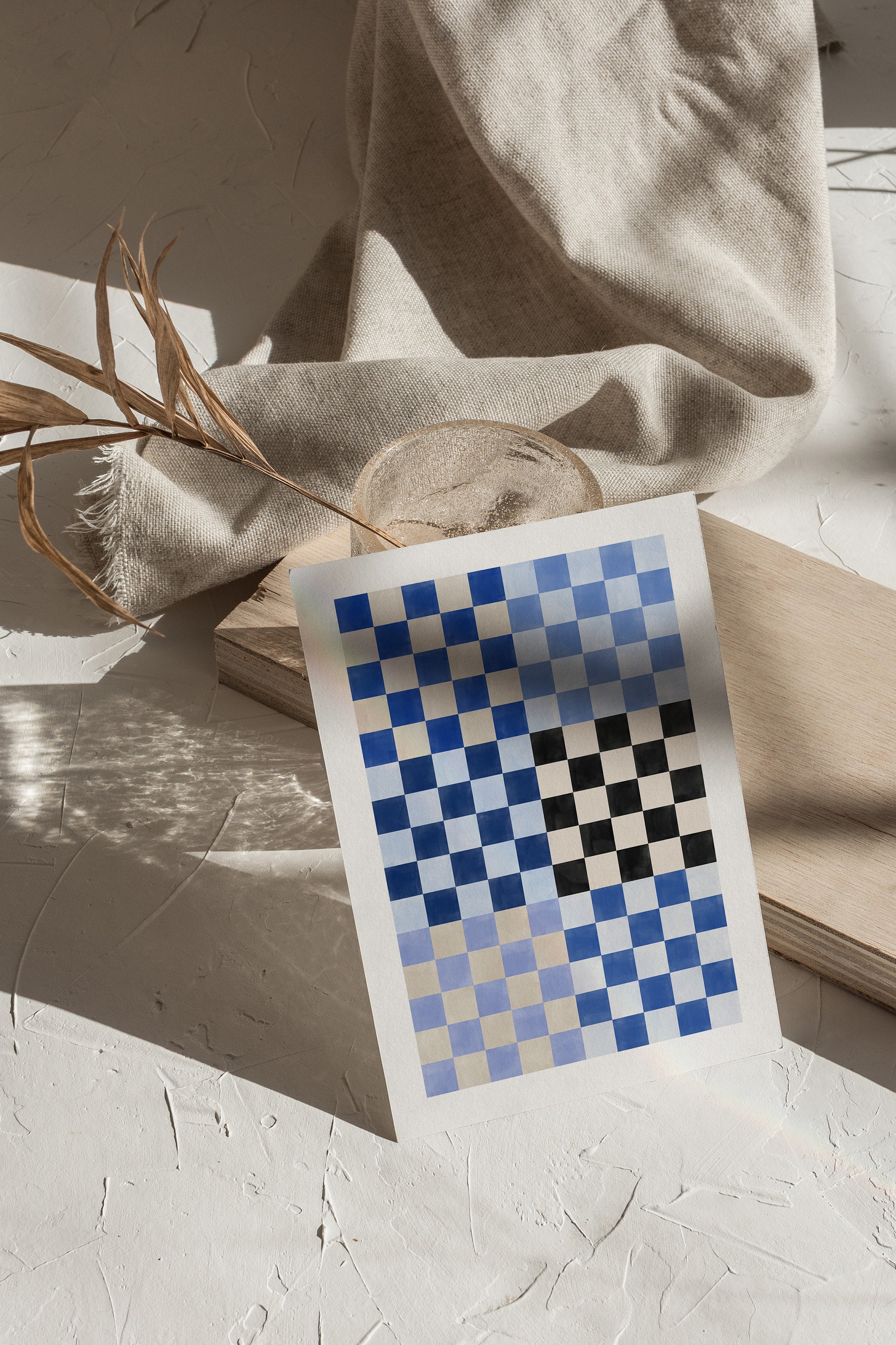 Checkered Print,downloadable Retro Wall Art,checkerboard Art Print ...