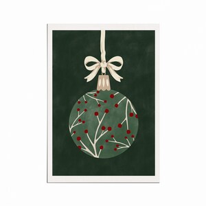 Christmas Wall Art,Christmas Printable,Christmas Tree Ornament Print,Downloadable Green Xmas Art,Winter Holiday Decor,Christmas Decoration image 7