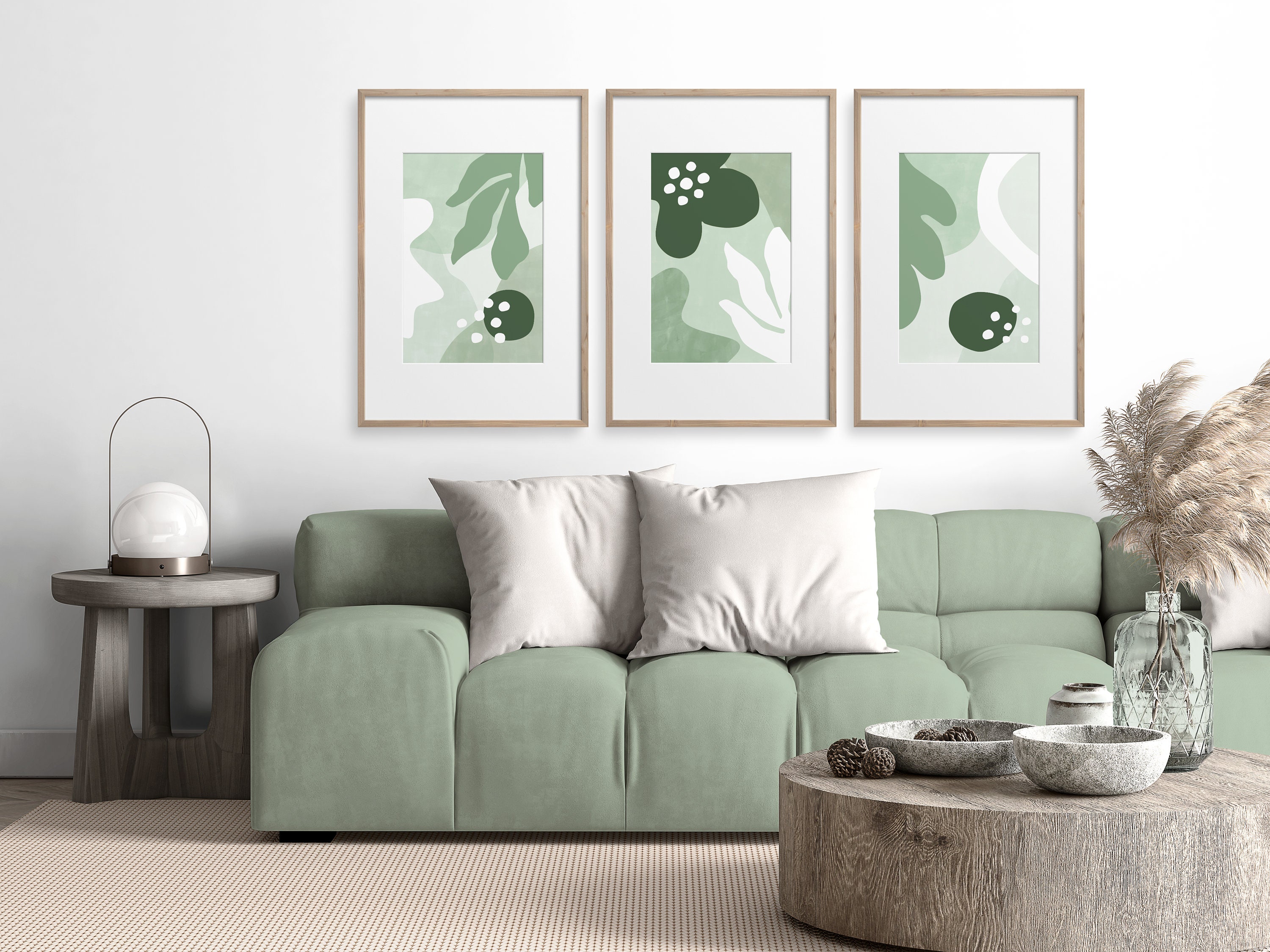 Set of 3 Prints,downloadable Botanical Wall Art,botany Print,abstract ...