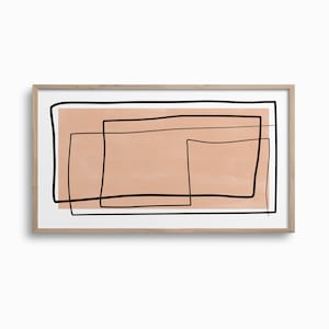 Samsung Frame TV Art,Light Aesthetic Art for TV,Abstract One Line Art,Neutral Art,Minimalist Line Drawing,Trendy Art,Digital TV Download