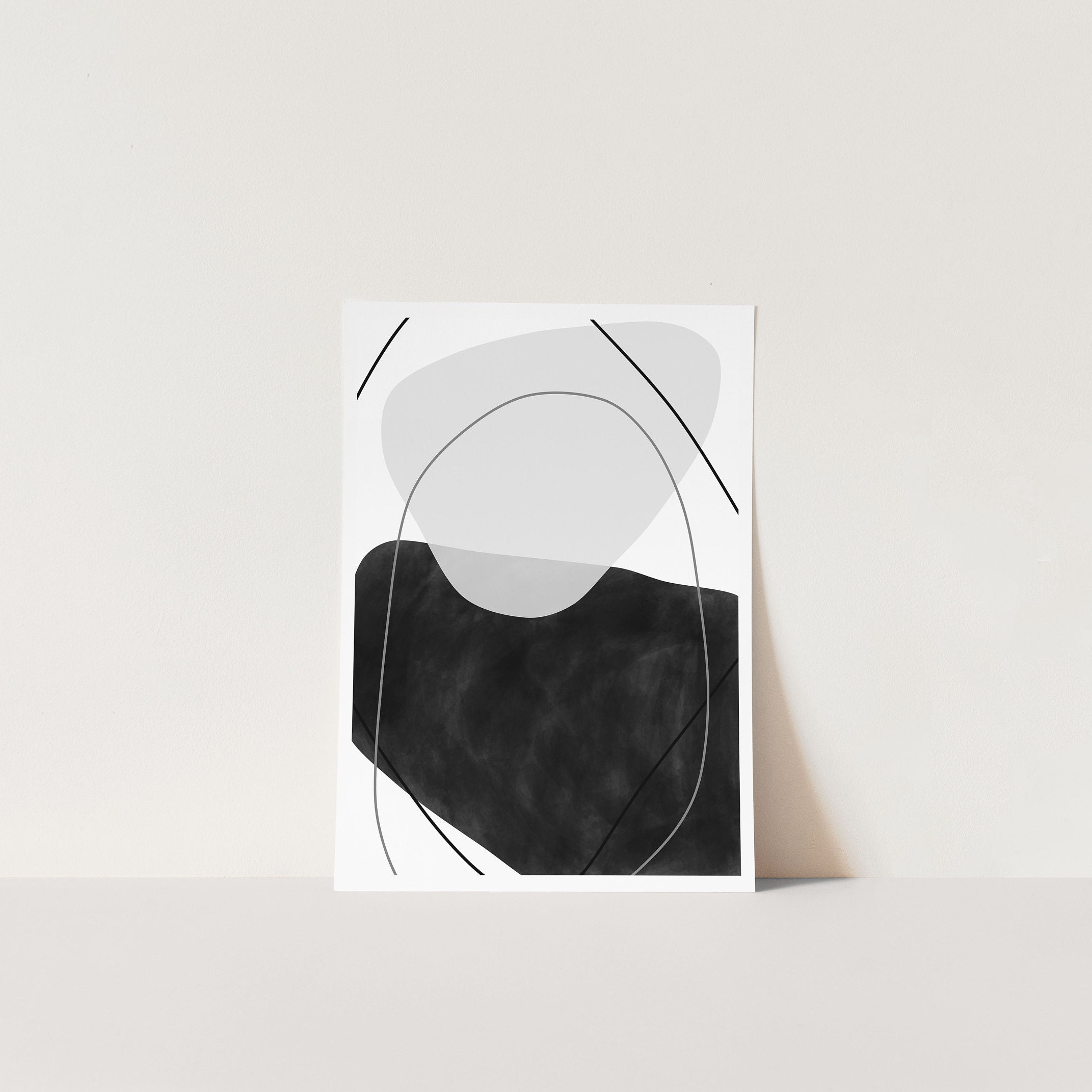 Abstract Line Drawing Printable Artdownloadable Minimalist Etsy