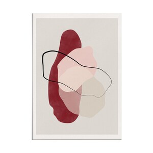 Abstract Shapes Print,Downloadable Geometric Art,Neutral Tones Wall Art,Boho Wall Print,Beige and Blush Pink Printable Art,Minimalist Print image 7