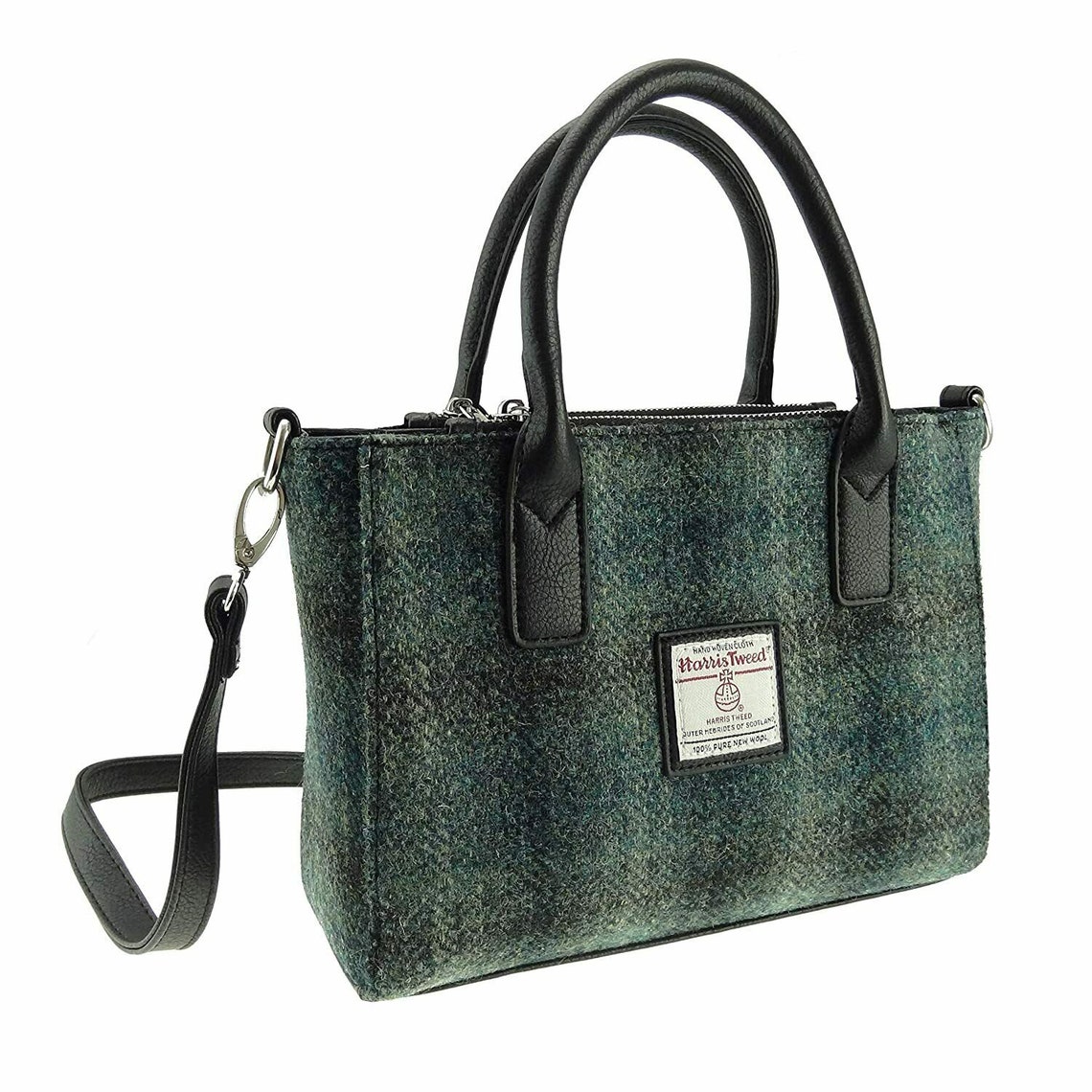 Authentic Harris Tweed Ladies Small Tote Bag With Shoulder Etsy