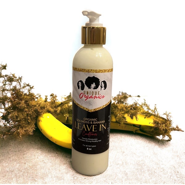 Banana and Sea Moss Leave In Treatment | Softens and Detangles Hair | Dry and Thick Hair Leave In | Growth Stimulator| Stops Hair Breakage