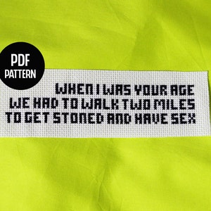 Quote, Cross Stitch Pattern, Digital File, Instant Download
