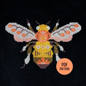 Bee, Cross Stitch Pattern, Digital File Only, Instant Download