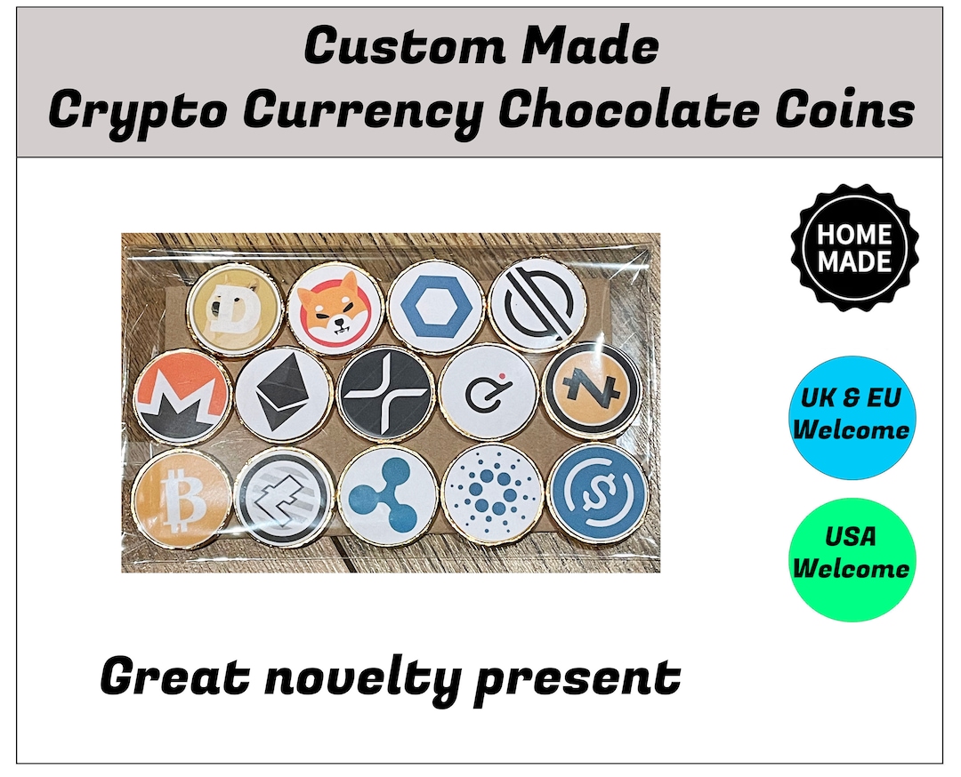 Cryptocurrency CHOCOLATE COINS - Best Novelty Present Gift or for Jokes  Bitcoin, Ethereum, Lite, Ripple, Doge, Shiba, Cardano, Z-cash Etc - Etsy