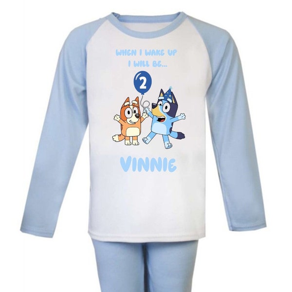 Personalised Bluey Birthday Pyjamas