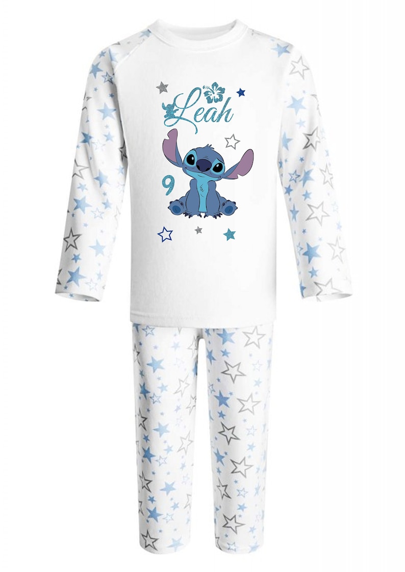 PERSONALISED Stitch Birthday Pyjamas image 1