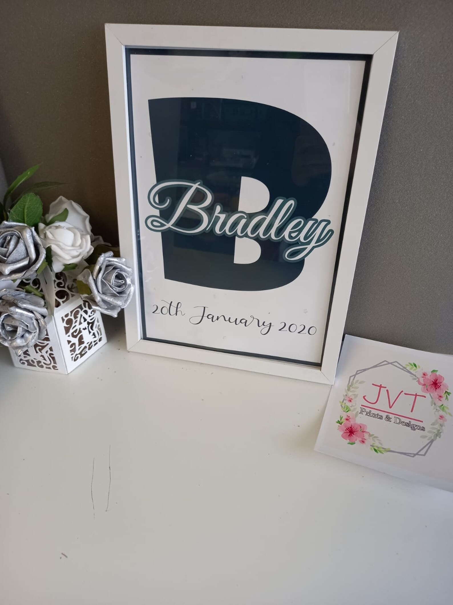 Name Initials Personalised Print Wallart Name Wall Art Etsy