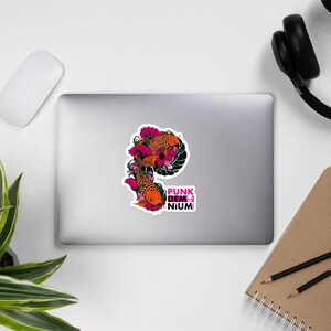 Koi Fish en Lotus Flowers-Punkdemonium-Bubble-free stickers (verkrijgbaar in drie maten)