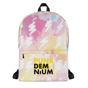 Pink and Yellow Tie Dye-White Thunder Pattern-Punkdemonium-Sac à dos-Ordinateur portable