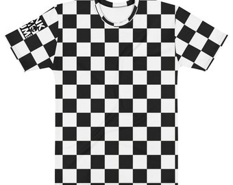 Checkered-Black and White-Punkdemonium-Men's T-shirt (unisex)